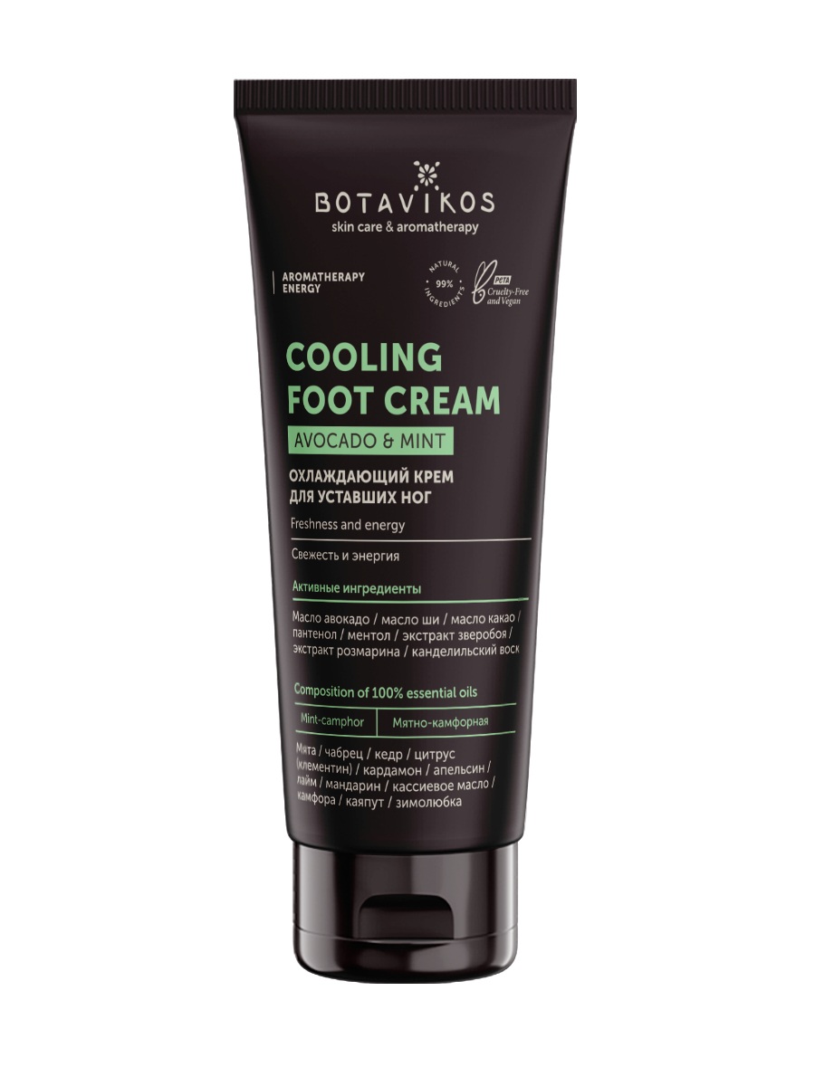 Охлаждающий крем для рук и ног Aromatherapy Energy Авокадо-Мята